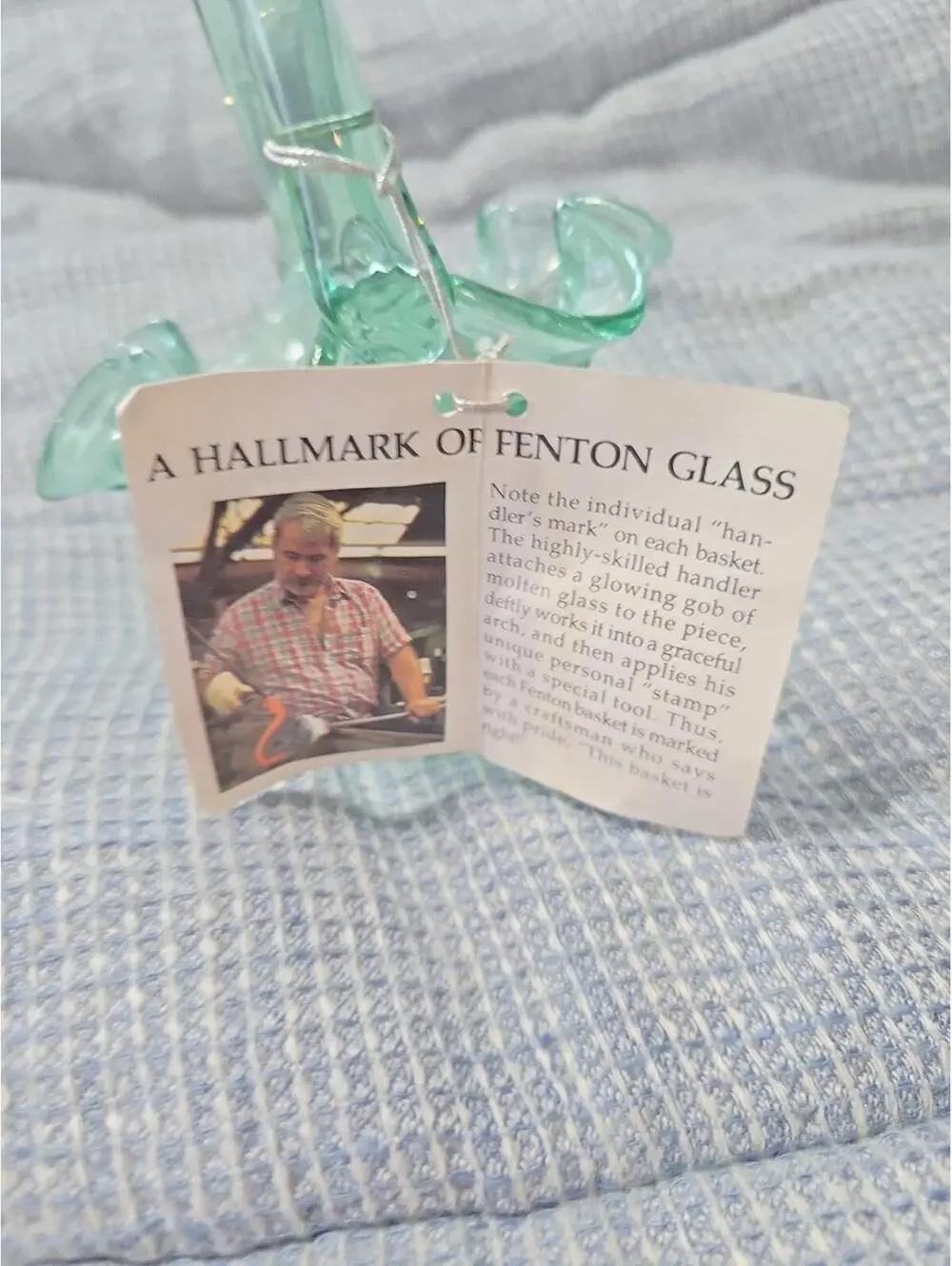 Fenton art glass basket